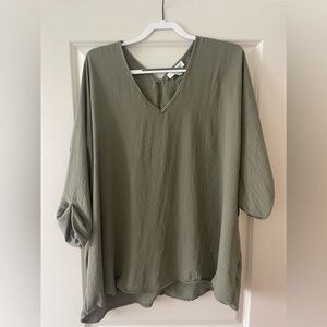 Army Green Women’s Blouse 2X
